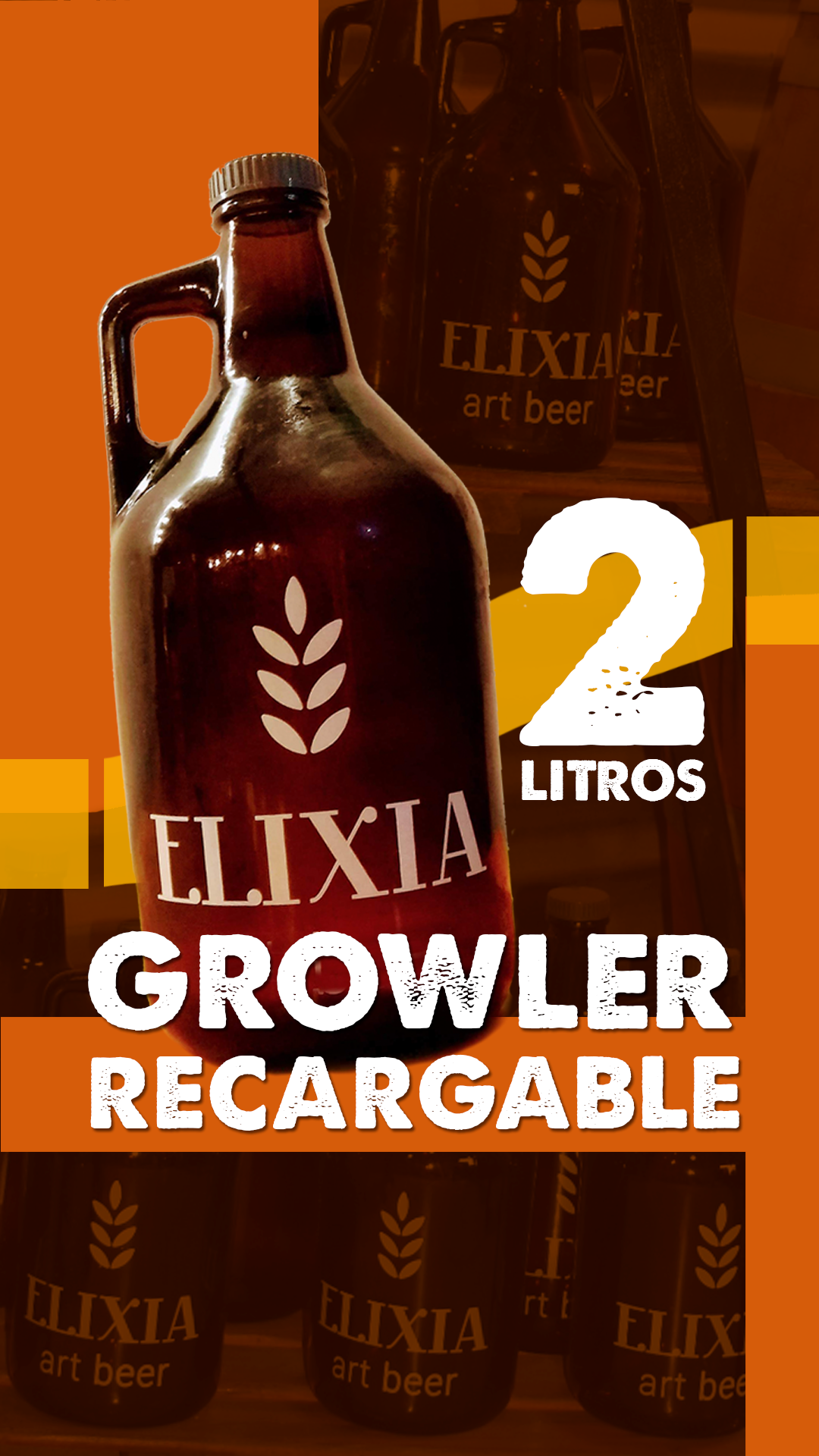 Growler Recargable - 2 Litros